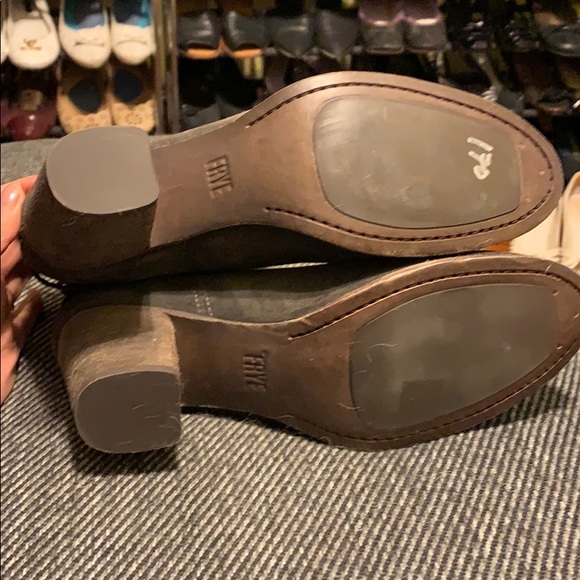 Grey suede Frye Naomi Pickstitch booties - Picture 4 of 5